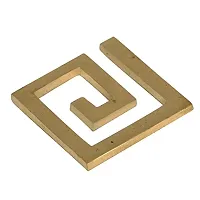 Brass Helix Vastu Remedies for South West Vastu Dosh/Decorative Showpiece Defects in Square Shape (5 x 5 x 0.5 cm) Golden.-thumb1