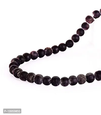KESAR ZEMS Shaligram Stones Prayer Mala -8 MM 108+1 Beads Jaap Mala for Meditation (45 x 2 x 1 cm) Black.-thumb0
