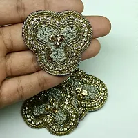 Designerbox Applique Beautiful Flower Shape Patches for Clothes, Blouse, Suits, Sarees, Decoration ,Sweater, Shoes ,Bags( Pack of 4 pcs ) ( Width: 5 cm )-thumb3