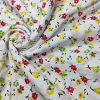 Designerbox Offwhite small floral printed 100%cotton slab for dresses , Kurtis, anarkali,gown,top ( Pack of 2.5 meter)-thumb4