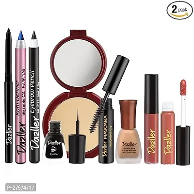 Dazller Mini Glam Kit - 8 in 1, Contains - Kajal  Kohl, Eyebrow Pencil, Eyeliner, Mascara, Foundation, Compact, Lipcolour (2)