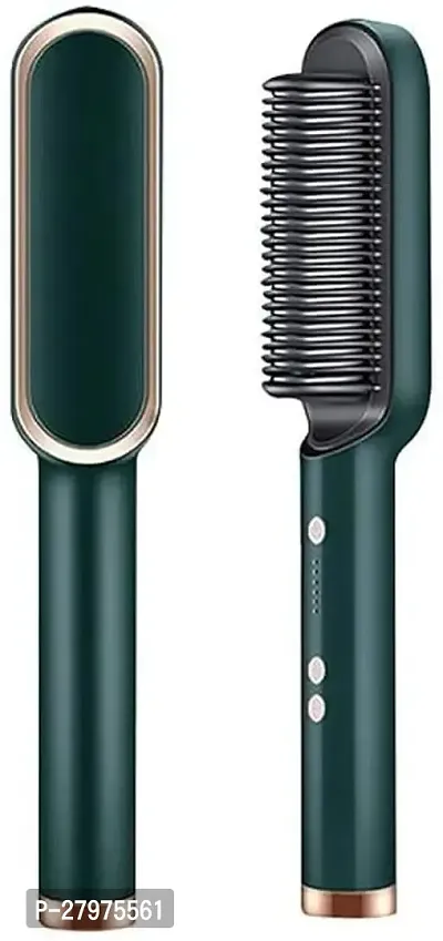 XIQARN Hair Straightener Comb for Women  Men, Hair Styler, Straightener Machine Brush/PTC Heating Electric Straightener with 5 Temperature-thumb0