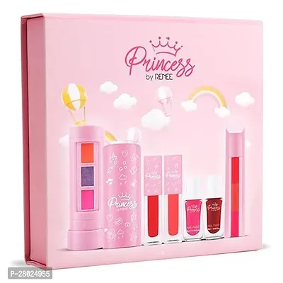 RENEE Princess Beauty Kit Combo Gift for Pre Teens - Includes Unicorn Makeup Kit, Candy 3 in 1 Lipstick, Bubbles Nail Paint  Twinkle Lip Gloss-thumb0