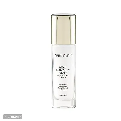 Swiss Beauty Real Makeup Base Highlighting Primer| Skin-Hydrating Poreless Primer With Natural Glow Finish For Face Makeup |Shade - Natural Tint, 32Ml-thumb0