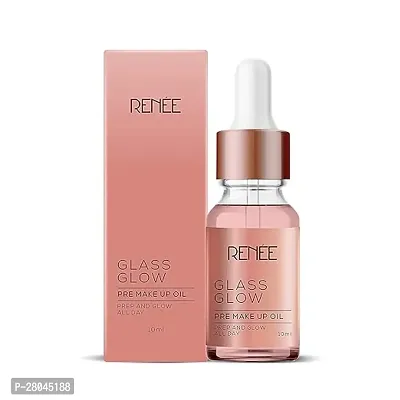 RENEE Glass Glow Pre Makeup Oil Primer 10ml| Non Sticky, Smoooth Finish| Hydrates, Repairs  Nourishes Skin| Adds Natural Glow to the Skin-thumb0