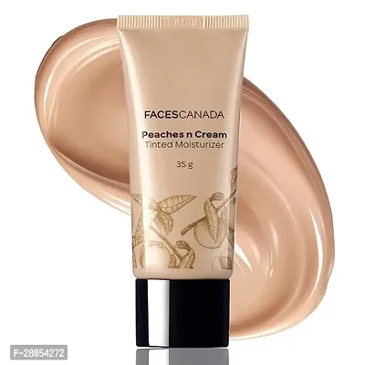 FACES CANADA Peaches N Cream Tinted Moisturizer, 35 g | Soft Peachy, Natural Glow | Lightly Tinted BB Cream | Non Oily Lightweight Gel Formula | Blends Easily | Suitable For All Skin Types-thumb0