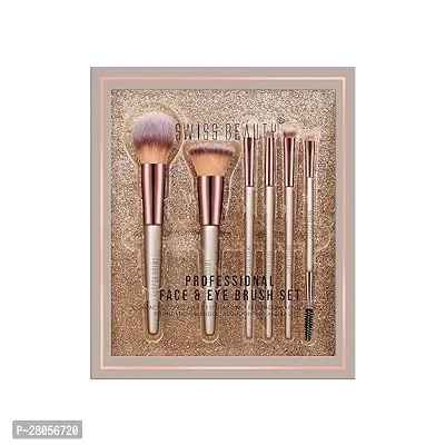 Swiss Beauty Professional Face  Eye Brush Set of 6 | Synthetic Fibres | Easy Blending-thumb0