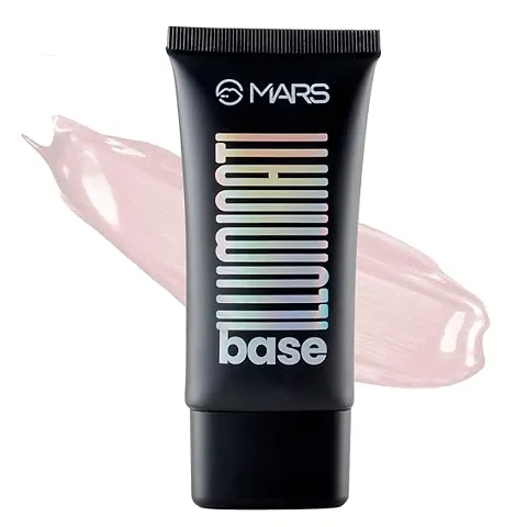 MARS Illuminati Base Dewy Primer with Highlighter | Glowy Dewy Primer for Face Makeup | Natural Finish (45ml) (PINK)