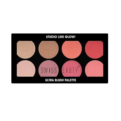 Swiss Beauty Ultra Blush Palette with highly blendable shades | Pigmented Blusher for a Natural Flush | Shade-1, 16gm|