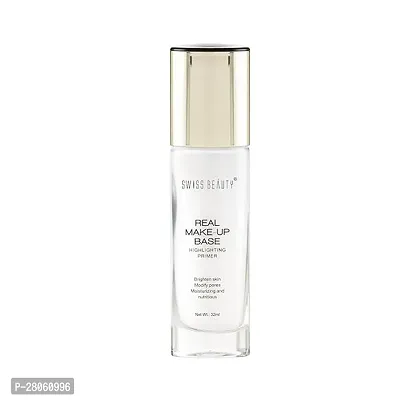 Swiss Beauty Real Makeup Base Highlighting Primer| Skin-Hydrating Poreless Primer With Natural Glow Finish For Face Makeup |Shade - Natural Tint, 32Ml-thumb0