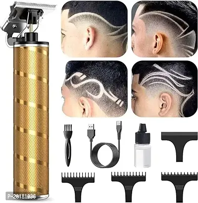 Trimmer For Men Style Trimmer, Professional Hair Clipper- Vintage T-9 Golden Adjustable Blade Clipper, Hair Trimmer and Shaver For Men, Retro Oil Head Close Cut Precise hair Trimming Machine-thumb0