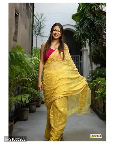 Fancy Cotton Saree with Blouse Piece for Women-thumb0