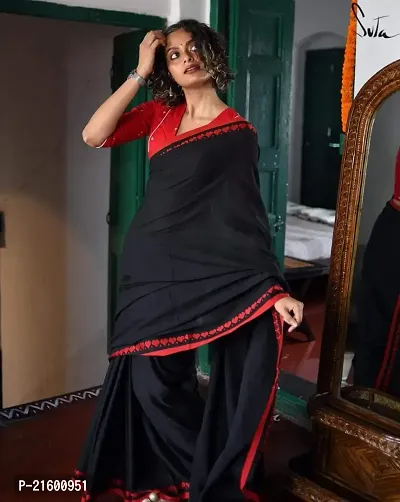 Fancy Cotton Saree with Blouse Piece for Women-thumb0