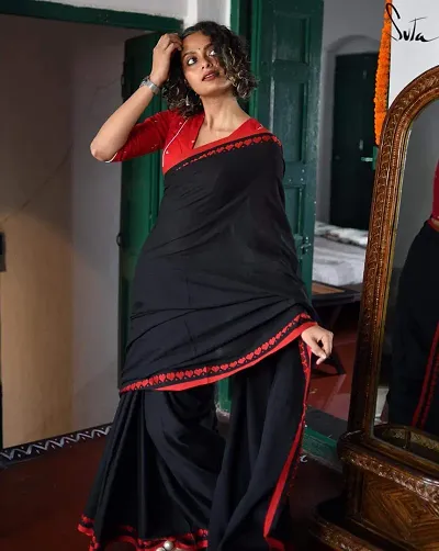 Khadi cottn fulia saree