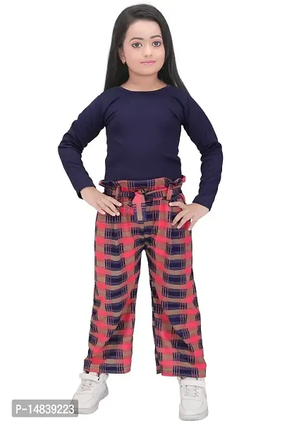 LENYRUIZ- Fashion Casual Kids Girls' Regular Fit Trouser Top Set