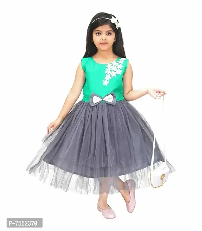 LeNYRuiz Kids Girls New Stylish Silk Party Dress