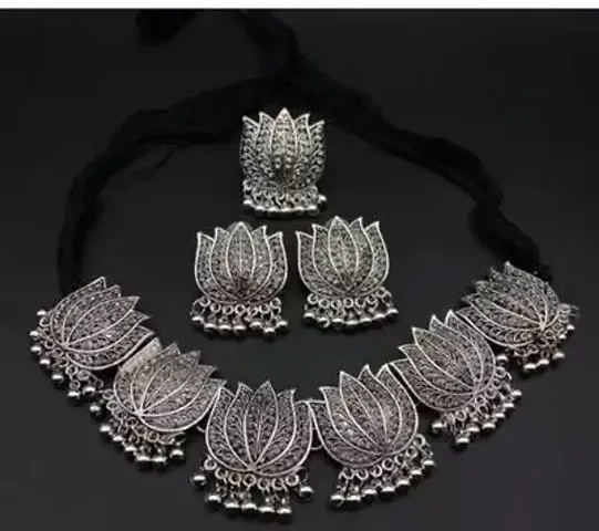 Charming Lotus Jewellery Set For For Women