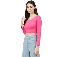 COLOR CAPITAL Scoop Neck Top Fuschia-thumb1