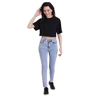 COLOR CAPITAL Oversized Cropped T-Shirt Black-thumb1