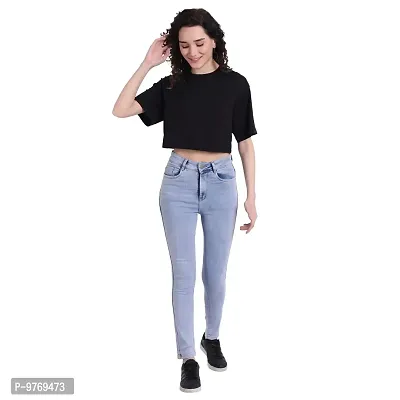 COLOR CAPITAL Oversized Cropped T-Shirt Black-thumb2