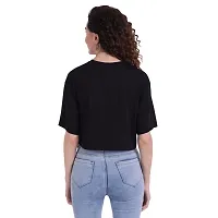 COLOR CAPITAL Oversized Cropped T-Shirt Black-thumb3