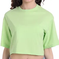 COLOR CAPITAL Oversized Cropped T-Shirt Mint-thumb4