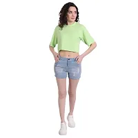 COLOR CAPITAL Oversized Cropped T-Shirt Mint-thumb1