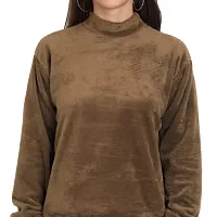 COLOR CAPITAL Coffee Solid Fur Top-thumb4