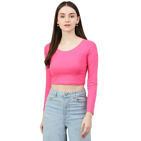 COLOR CAPITAL Scoop Neck Top Fuschia