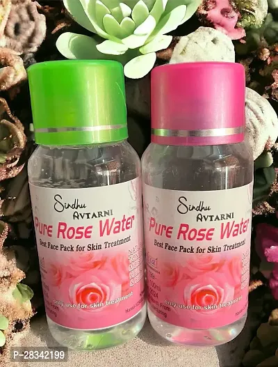 Pure Rose Water Spray - Skin Toner - Gulab Jal - Natural and Food Grade - 200ml (pack of 2 X 100ml)-thumb0