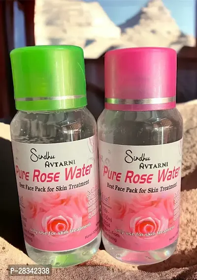 Pure Rose Water Spray - Skin Toner - Gulab Jal - Natural and Food Grade - 200-240ml (pack of 2 X 100ml)
