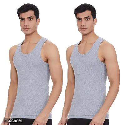 Elegant Cotton Solid Vests For Men- Pack Of 2