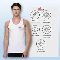 Elegant Cotton Self Pattern Vests For Men- Pack Of 5-thumb2