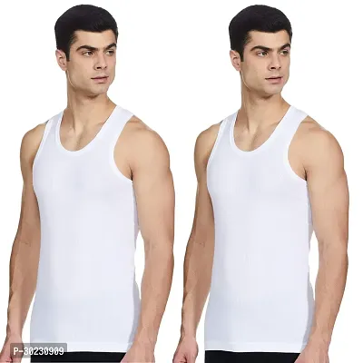 Elegant Cotton Solid Vests For Men- Pack Of 2