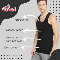 Elegant Cotton Solid Vests For Men- Pack Of 3-thumb2