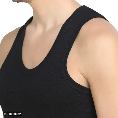 Elegant Cotton Solid Vests For Men- Pack Of 3-thumb2