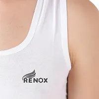 Renox White Vest 100% Cotton (Pack of 5)-thumb1