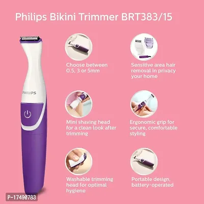 Philips Essential Bikini Trimmer BRT383/15 Trim, Shave  Style (Openbox)-thumb4