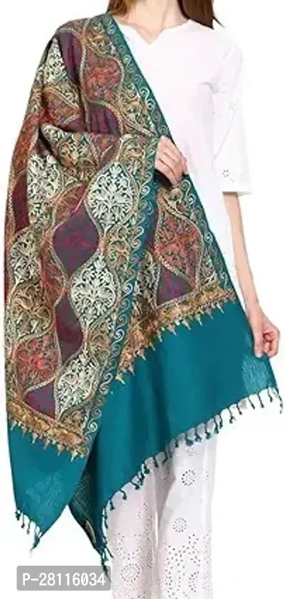 Elite Multicoloured Wool Printed Shawl For Women-thumb0