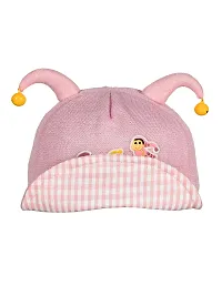 Soku Shopee Kids Baby Soft Unisex Rattle Sound Picnic Cap for Boys and Girls Best for Photo Prop (2-4 Years) Pink-thumb1