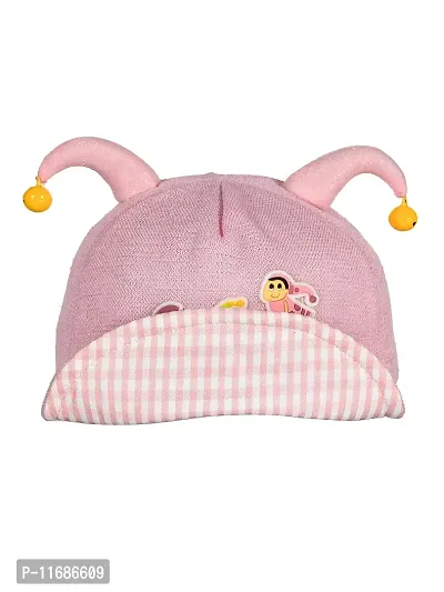 Soku Shopee Kids Baby Soft Unisex Rattle Sound Picnic Cap for Boys and Girls Best for Photo Prop (2-4 Years) Pink-thumb2