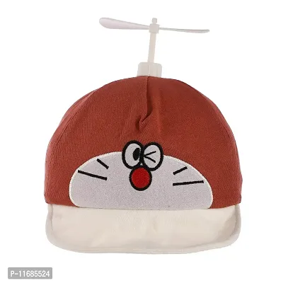 Soku Shopee Kids Unisex Baby boy and Girl Doraemon Cap (6-12 Months) Red