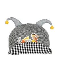 Soku Shopee Kids Baby Soft Unisex Rattle Sound Picnic Cap for Boys and Girls Best for Photo Prop (2-4 Years) Grey-thumb1