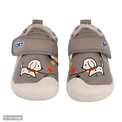 Soku Shopee Unisex Kids Casual Boots Shoess for Infant Baby boy and Girl (3-6 Months) Grey-thumb3