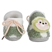 Soku Shopee kids baby boy girl monkey woolen winter warm booties/socks/shoes/prewalkers/newborn (0-12 months) (Set of 2 pairs)-thumb2