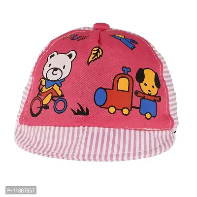 Soku Shopee Kids Unisex Baby Boys and Girls Cap (3-9 Months) Pink