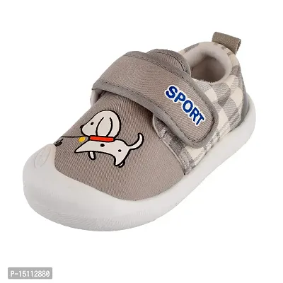 Soku Shopee Unisex Kids Casual Boots Shoess for Infant Baby boy and Girl (3-6 Months) Grey-thumb0