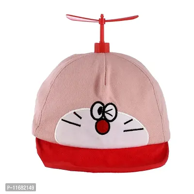 Soku Shopee Kids Unisex Baby boy and Girl Doraemon Cap (6-12 Months) Pink-thumb0