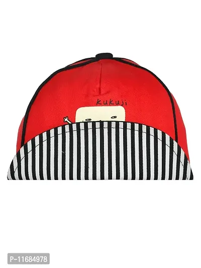 Soku Shopee Kids Baby Soft Summer Cotton Beach Cap for Boys and Girls (2-4 Years) Maroon-thumb0