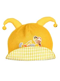 Soku Shopee Kids Baby Soft Unisex Rattle Sound Picnic Cap for Boys and Girls Best for Photo Prop (2-4 Years) Yellow-thumb1